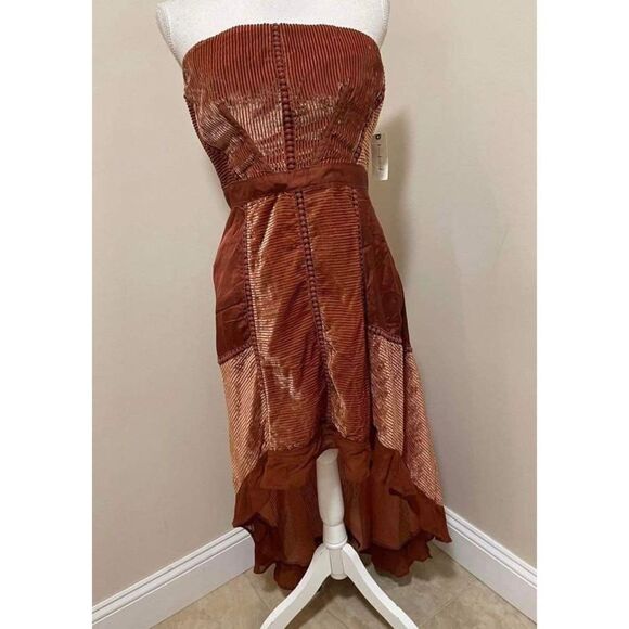 New Anthropology Velvet Asymmetrical Dress Size 14 - Picture 5 of 8